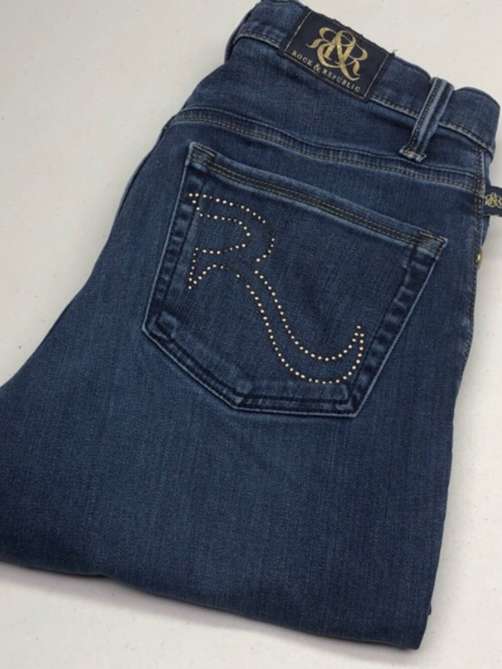 ROCK & REPUBLIC KENDRA CURVY BOOTCUT JEANS 6/28x30 ⭐️